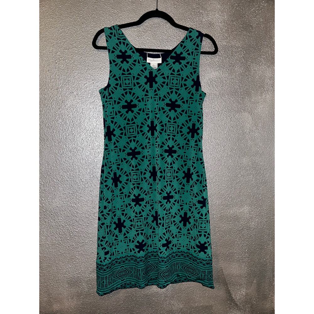 Magnolia Grace Preppy Academia Business Office Reversible  Green & Blue  Dress